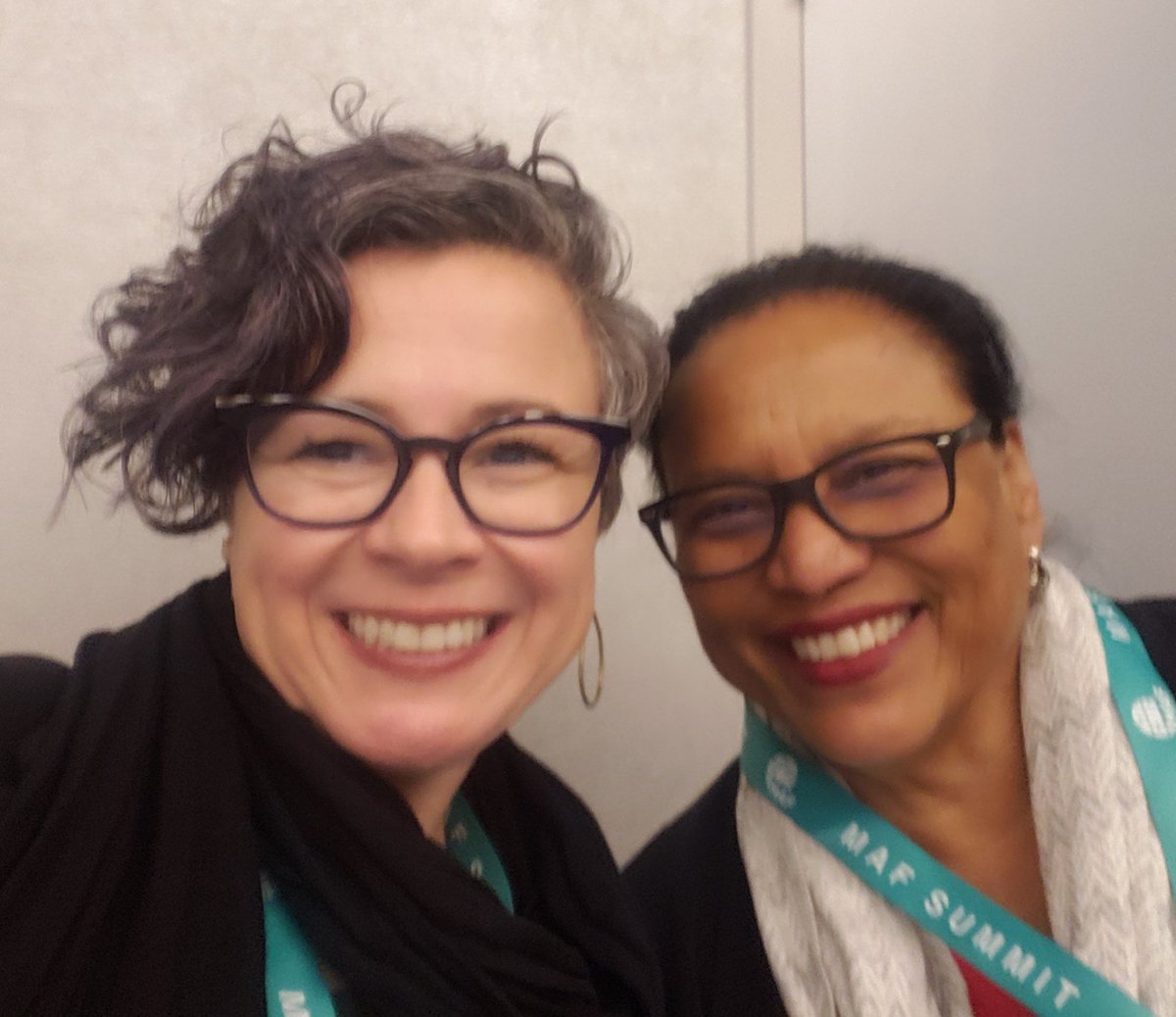 gsandovalphd's tweet photo. So great to run into good friends at @MAFpajarito #MAFsummit2019! #MariaLemus of #VisionYCompromiso https://t.co/7y4EJcFWni