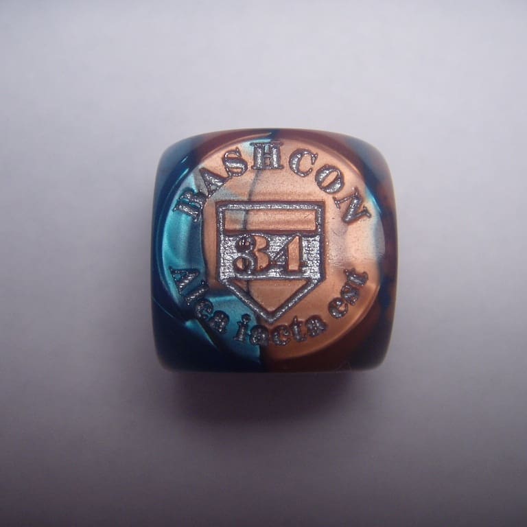 BASHCon's tweet photo. If you did not see them on Instagram, here are the dice from BASHCon 34. We will be ordering them soon. If you come to BASHCon 35 and you came to BASHCon 34, you will receive it at the con. If you prefer that we send it to you, you can PM any of the pages and we will help you. https://t.co/ihTJtqk8l6