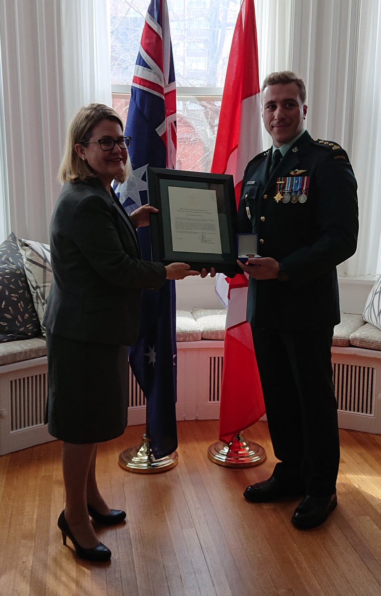 CJOC_COIC's tweet photo. Today, Capt Nick Santo, Maj Jeremy Watts, and LCol Ryan Moore were awarded with Commendations from the @DeptDefence for the immediate action they took to assist an injured Australian Defence Force Officer while deployed on #OpJADE. Bravo Zulu!
Read more: https://t.co/YaunjFZjXl https://t.co/oMeholMkzj