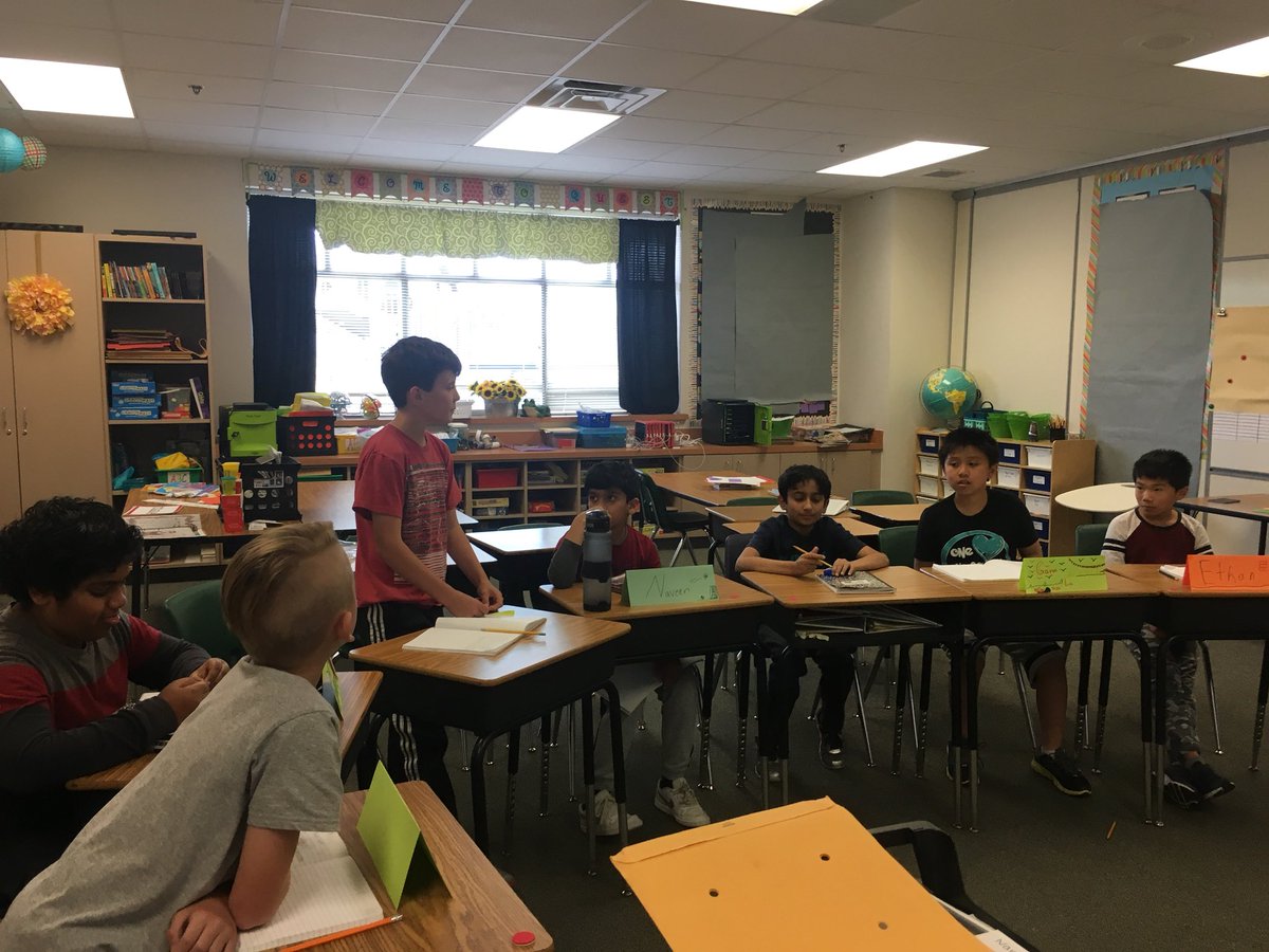 MrsMaddenGT's tweet photo. Socratic seminars discussing ethics from Chasing Vermeer #friscoisdGT  #isbellpride https://t.co/LFUOmP2eI8