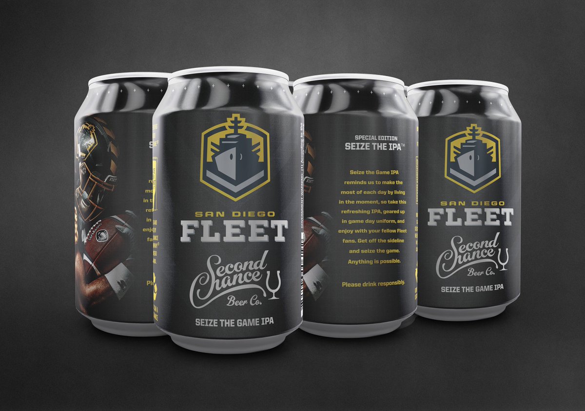Second Chance Beer Co. (@2ndchancebeerco) on Twitter photo Get your commemorative cans of Seize the Game, our IPA dressed up in its game day gear, at both locations starting today! ⚓
Super limited supply, 20% off if you purchase a case. Come get 'em! 👊 San Diego <a href="/AAFFleet/">San Diego Fleet</a> #sdbeer #commemorative #sandiego #Fleet Get your commemorative cans of Seize the Game, our IPA dressed up in its game day gear, at both locations starting today! ⚓
Super limited supply, 20% off if you purchase a case. Come get 'em! 👊 San Diego <a href="/AAFFleet/">San Diego Fleet</a> #sdbeer #commemorative #sandiego #Fleet