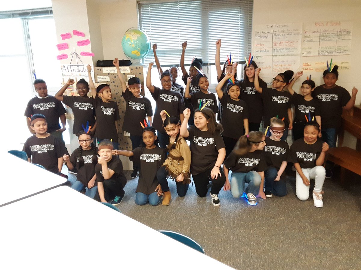 kmcmullenc's tweet photo. Natives ready to take on Hook and his pirates. Pantastic play fun. #3rdgrade @WakelonES https://t.co/YavnK5wxMc