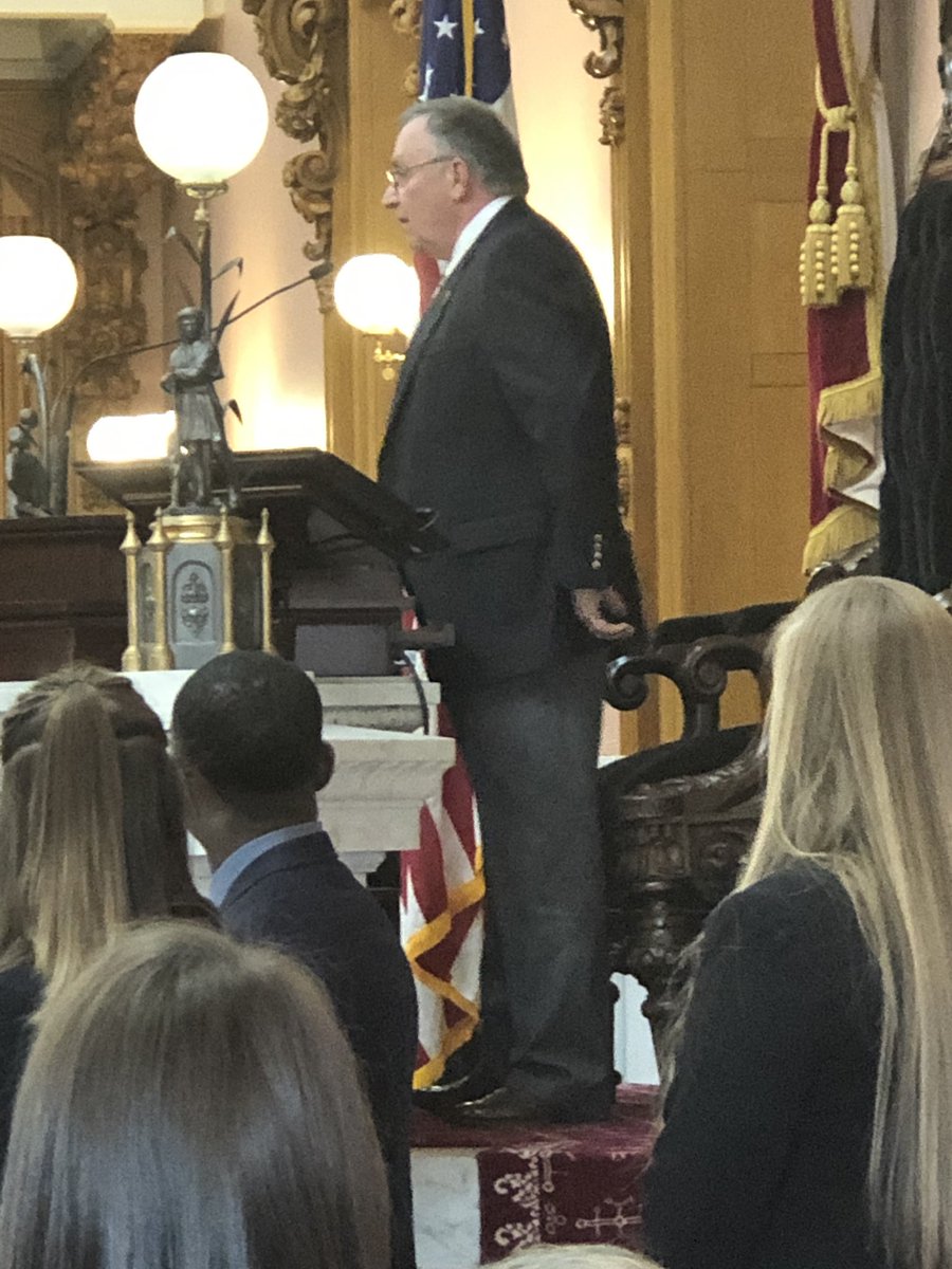 JHSYLA's tweet photo. Steve Evans addressing students at the YIG 2019 opening ceremony. https://t.co/pjKHnyXW3E
