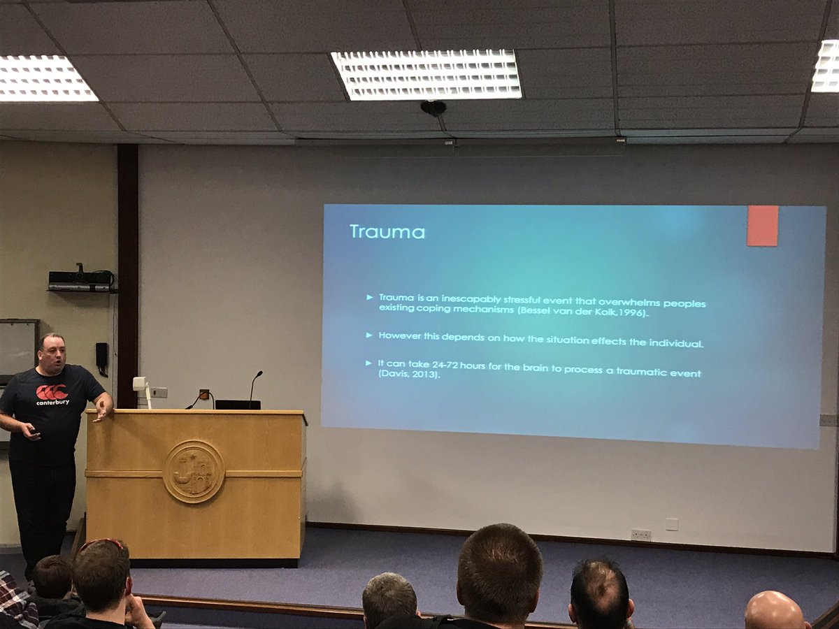 jcarlyon's tweet photo. Last session of the evenings #CPD @teaandmedals talks about #bluelighttrauma #mentalhealth #ItsOkNotToBeOk #YCBLC https://t.co/eCCbQhJRpY