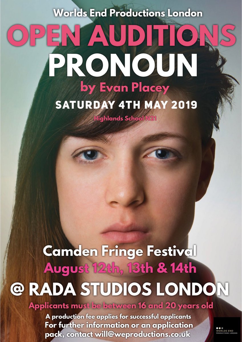 Very excited about our upcoming auditions for <a href="/CamdenFringe/">Camden Fringe</a> get in touch for more info
