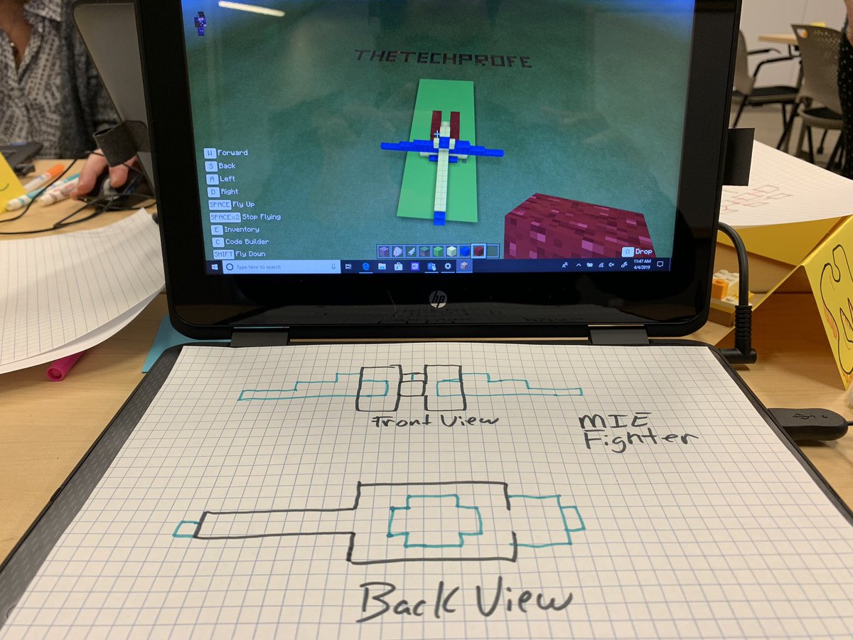 TheTechProfe's tweet photo. Bam!!!! My first spaceship created on #MinecraftEdu :-) #exploremsftinedu #WeAreSCCOE #DigitalVAGOS!!! https://t.co/8NL58LpA0T
