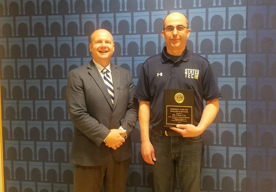 statetechmo's tweet photo. A massive State Tech congrats to Automotive Technology instructor Chris Cox for being awarded the Governor's Award for Excellence in Teaching today! #StateTechMO #StateTechProud #TheEmployersChoice https://t.co/E3TRC6bkwZ