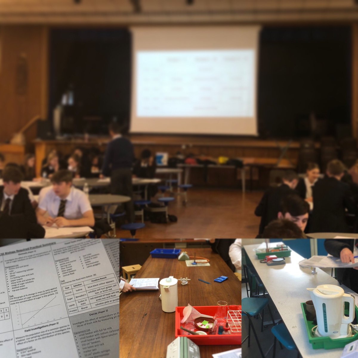 SACSScience's tweet image. We hope that the first half of our Year 11 cohort found our Required Practical Challenge/ Revision Session useful this afternoon! #requiredpracticals #gcse #combinedscience #biology #chemistry #physics