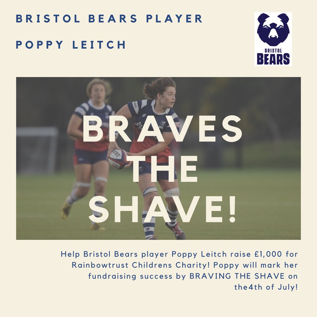 PoppyLeitch's tweet photo. Be part of my BRAVE THE SHAVE by donating to my JustGiving page! All funds go to @RainbowTrustCC , an amazing charity that aims to give terminally ill children a second chance at life. 🌈 https://t.co/77wUlHjZjg https://t.co/qlxutF9azx