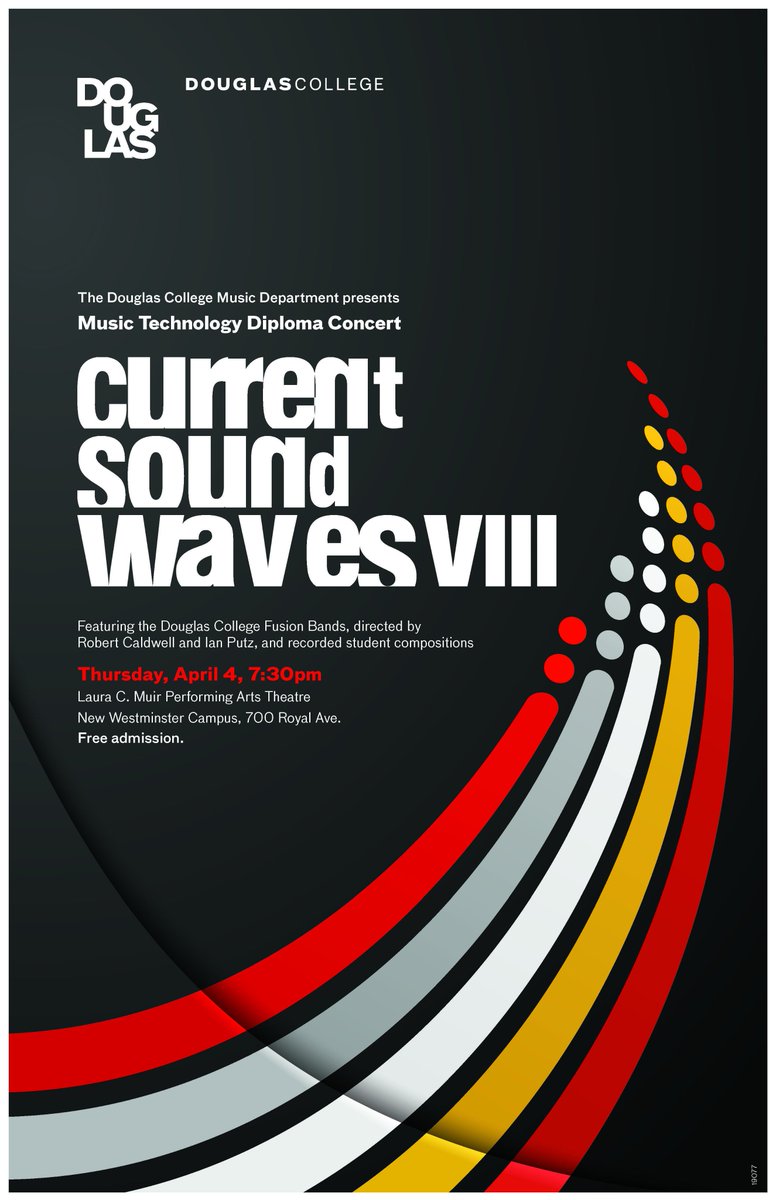 Classic rock, pop, R&amp;B &amp; more! Don't miss our 7 different Music Technology Diploma student fusion groups in "Current Sound Waves VIII" tonight @ 7:30pm,  Muir Theatre.  FREE!  #NewWest  #yvrconcert #newwestconcert #newwestevents #newwestminster