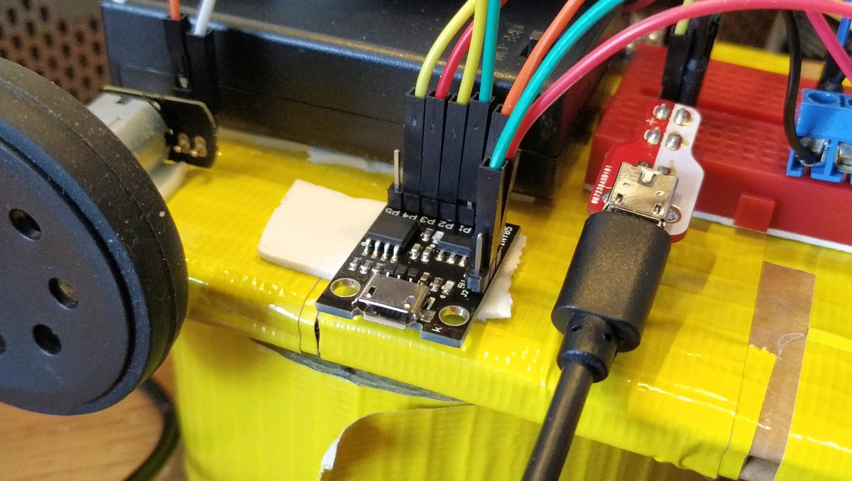 Hacksterio's tweet image. How to build a collision avoiding robot for less than £10: bit.ly/2Idh17u