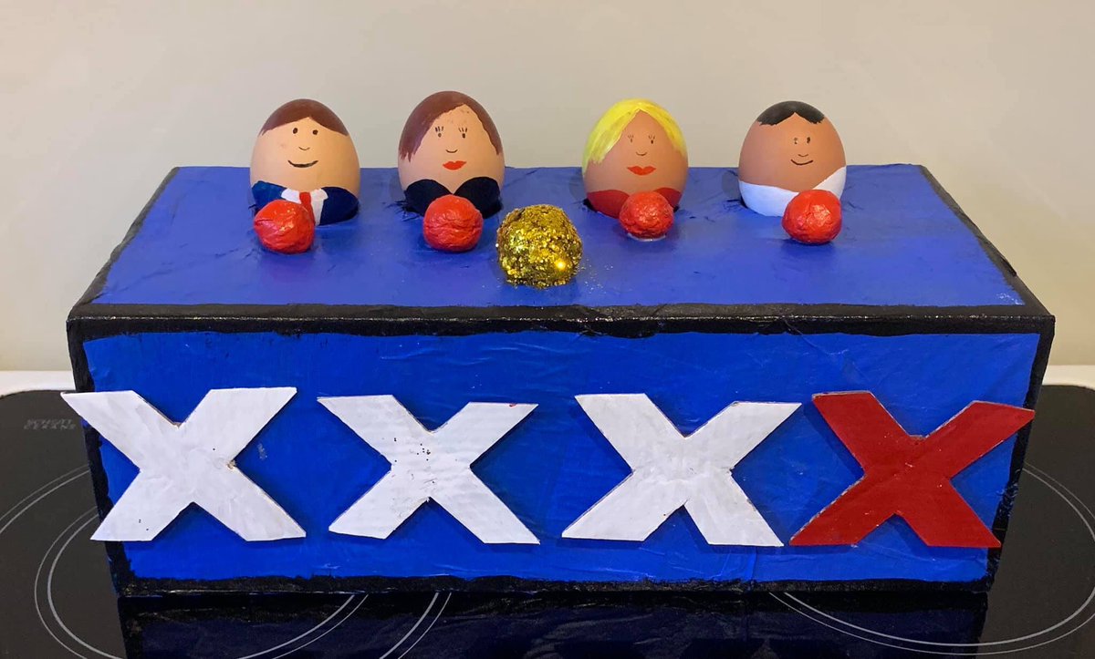 RowanCraig1's tweet photo. @davidwalliams @SimonCowell @AleshaOfficial @AmandaHolden For some weird reason my 7 year old daughters entry for the egg decorating contest at school didn’t place, I personally think they deserve the golden buzzer what are your thoughts? https://t.co/OzvuY6ctZK