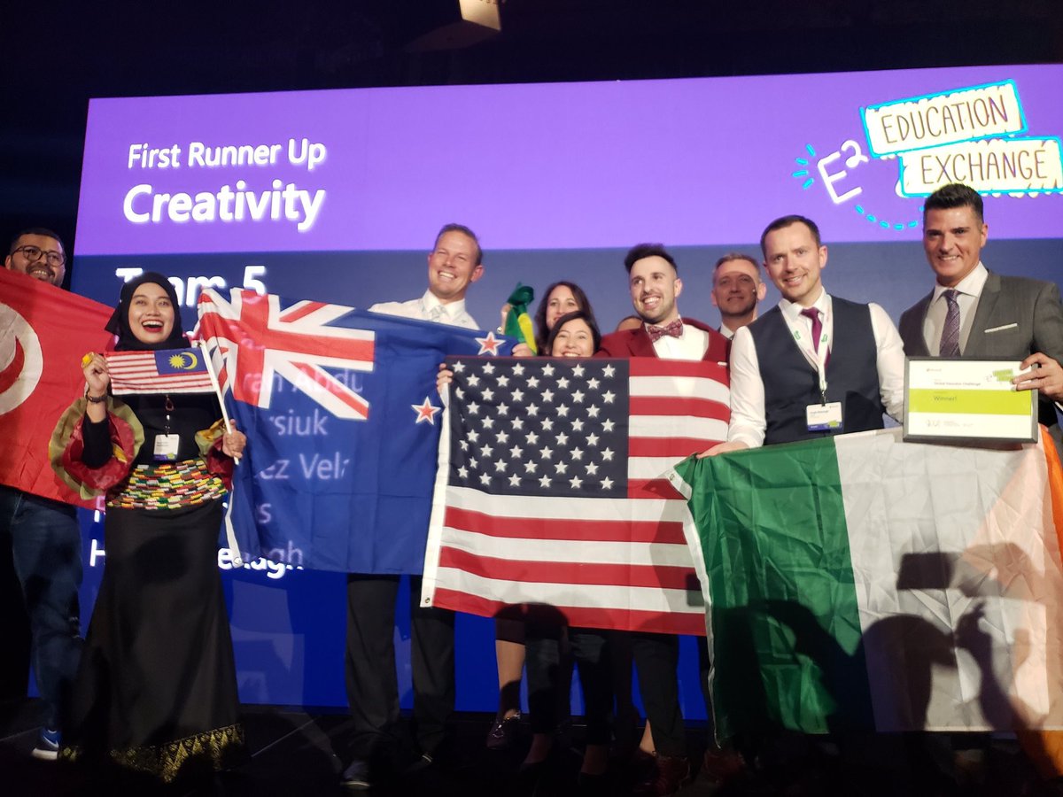 Cloughglass's tweet photo. The icing on the digital-cake to what has been an incredible week - thank you @MicrosoftEDU and @MS_eduIRL for this amazing experience! 

Way to go team Ireland and Team 5 🇮🇪 🔥💯

#MicrosoftEDU #MIEExpert #E2 https://t.co/aaPBAaQjTU