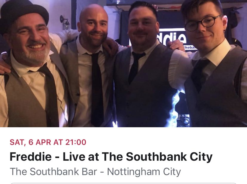 freddietheband's tweet photo. Gentle Reminder that this Saturday The boys will be live @SouthbankNottm #livemusic #nottinghammusic #getyourselfdown https://t.co/rd2hJYRkxO