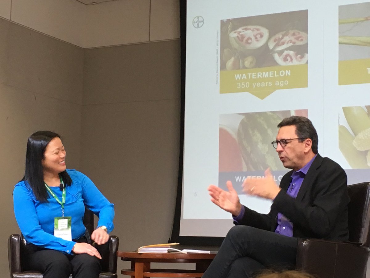 StellaSalvo1's tweet photo. Had a fun conversation with @franksesno today during #PFsummit19 sharing my personal story on pursuing a career in #plantbreeding and why #innovation and #storytelling are part of the solution to feeding a growing planet #sustainably https://t.co/3WxU0BbWHg
