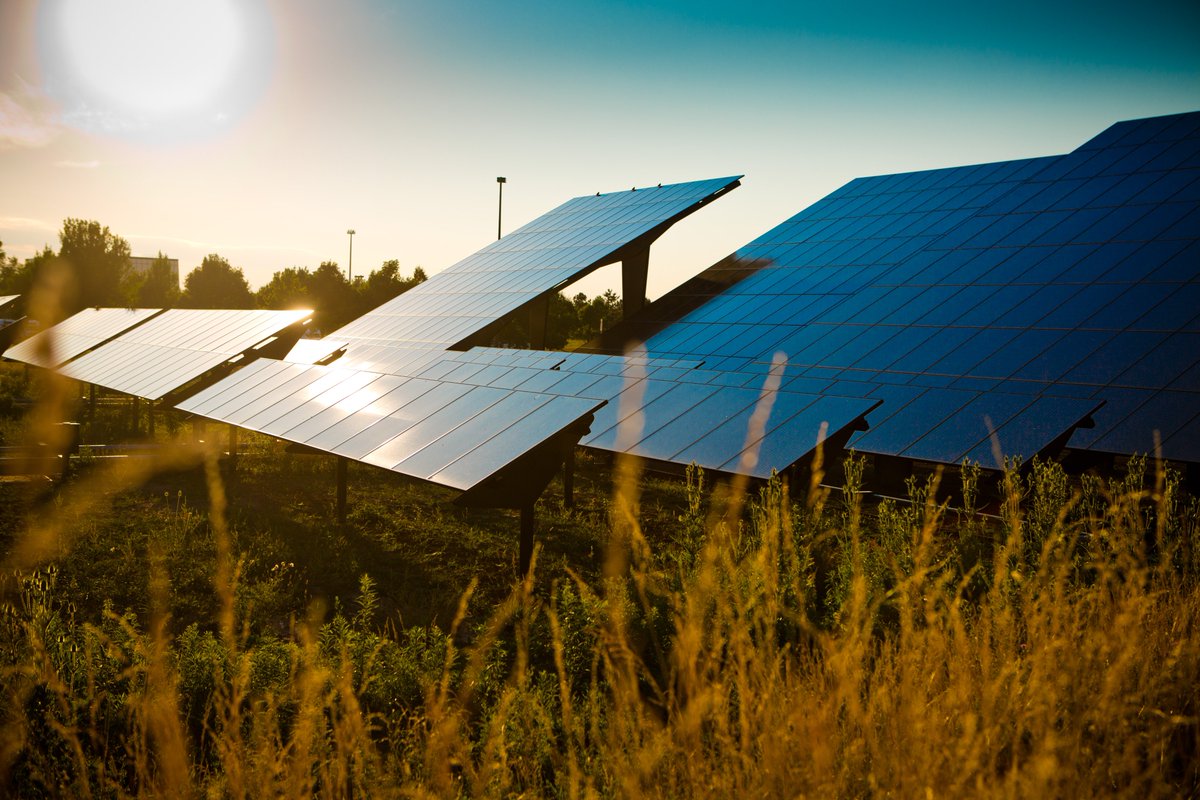 Image of solar panels in UB's Solar Strand
