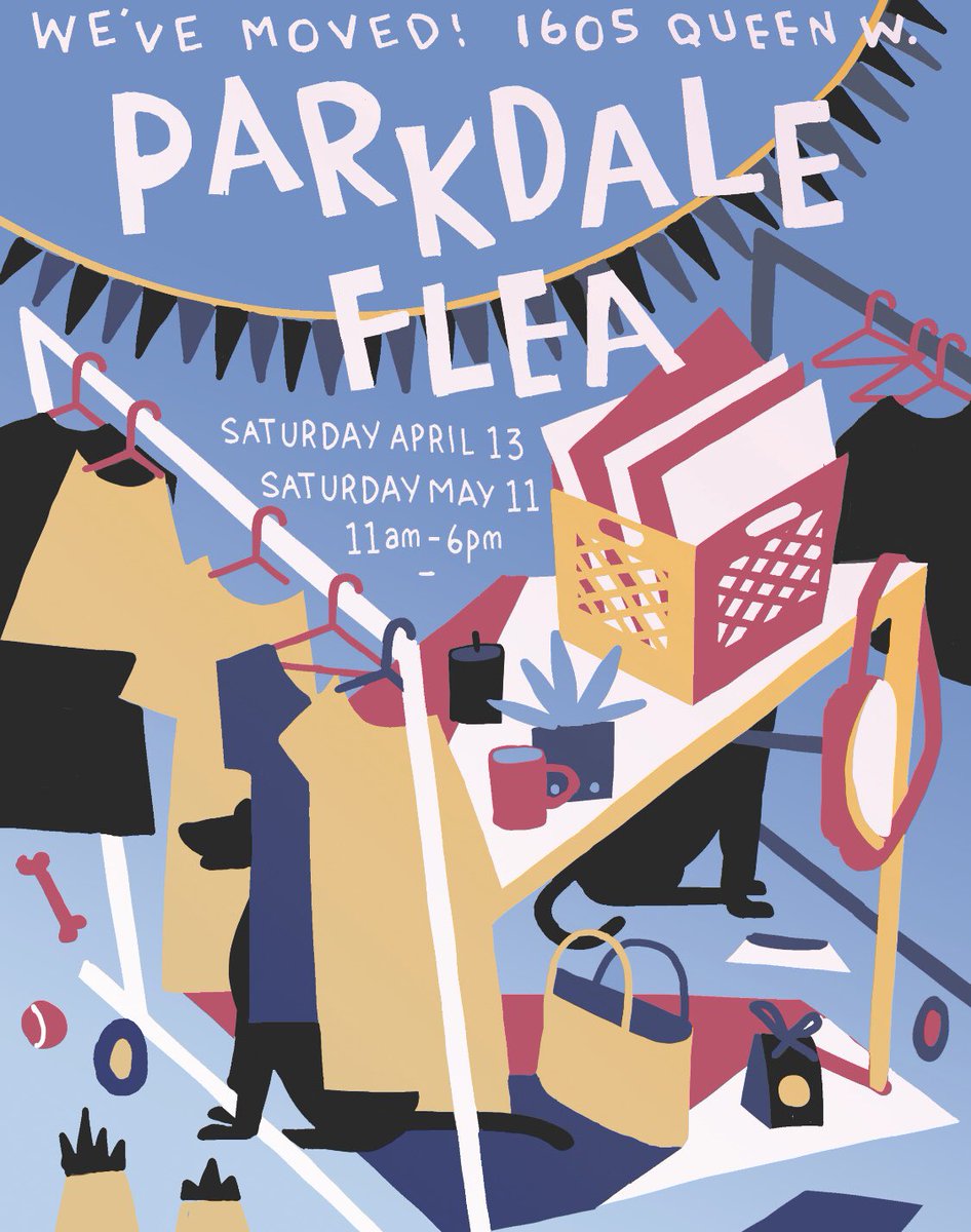 Same sign, different location! We’re excited for our 1st market at our new spot (1605 Queen St West) on Saturday April 13!! Come on out and support local! 🎉 
#parkdale #parkdaleflea #parkdalevillage #parkdalelife #queenstreetwest #roncesvalles #shoplocal #supportlocal #handmade