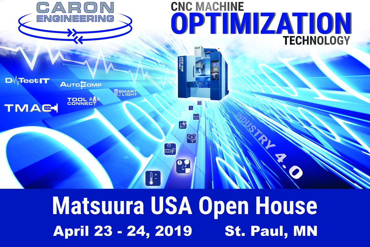 caron_eng's tweet image. @caron_eng will join @MatsuuraUSA at their IMAGINE.CREATE.INNOVATE Event April 23-24 in St. Paul. Matsuura will feature #automated, unmanned machining, 5-axis palletized #manufacturing solutions &amp;amp; metal laser sintering/hybrid milling. FMI MatsuuraUSA.com #CNCOptimization