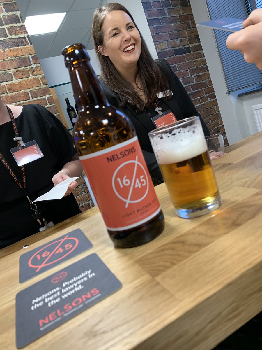 Enjoyed the beer and good company <a href="/Nelsons_Law/">Nelsons</a> #beer #lawyers #BrewDog