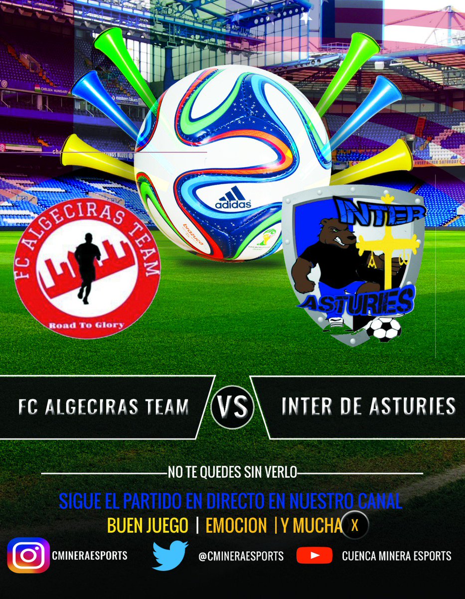Primer partido de hoy Jueves

Nos enfrentamos a un rival que intentara imponer su fútbol,pero enfrente los Astures intentarán dominar el balón.

Partido guapo para ver y disfrutar.
Suerte al equipo rival🤝

<a href="/Algecirasteam/">@Algecirasteam</a> 
<a href="/interasturies/">Inter de Asturies eSports</a>