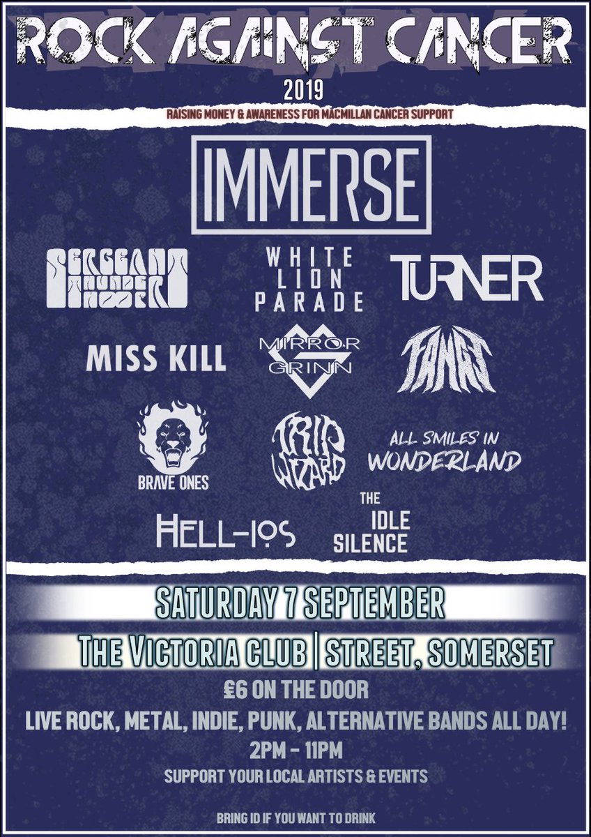 MirrorGrinn's tweet photo. Very pleased to announce we're once again lucky enough to be playing #RockAgainstCancer this year in September! Come support a great cause and a chance to rock out with some awesome local artists #Rock #Metal #Indie #Punk #Alternative #LocalArtist #Fundraiser https://t.co/12XC1JArNh