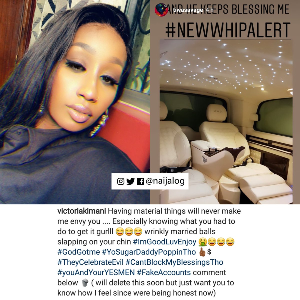 mailtimi's tweet image. #VictoriaKimani has one or two things to say! 👀👀