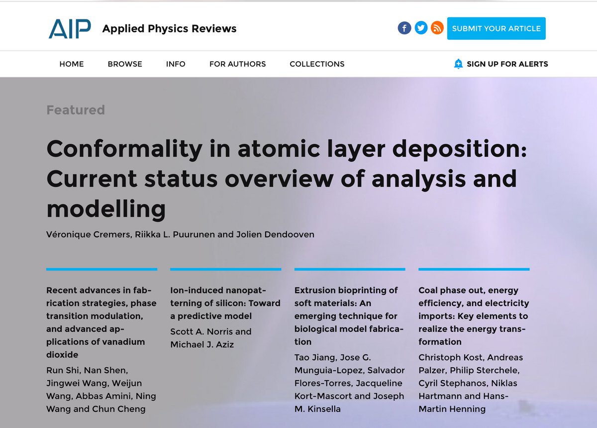 rlpuu's tweet photo. There! Our new #ALDep review on #ALDconformality analysis is finally out in Appl. Phys. Rev. Warmest thanks to @cocoonugent @v_cremers &amp; Dendooven for the valuable collaboration. E.g. equivalent aspect ratio EAR, #PillarHall, massive overview tables, etc. https://t.co/VRJJhylI3x https://t.co/vlYatCMF16