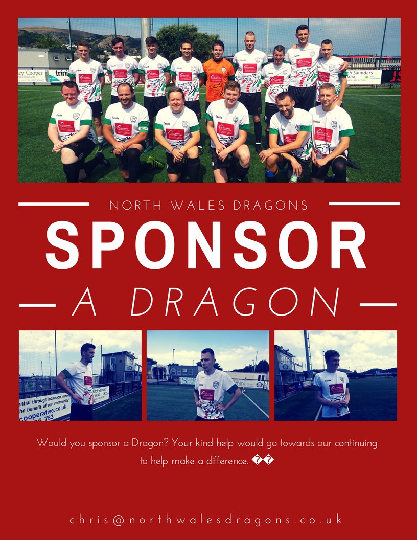 In sponsoring a Dragon, your money goes to pay for a players fuel or food and drink when they travel to away matches as they help to raise funds and awareness for good causes.

#beadragon ⚽🐲⚽