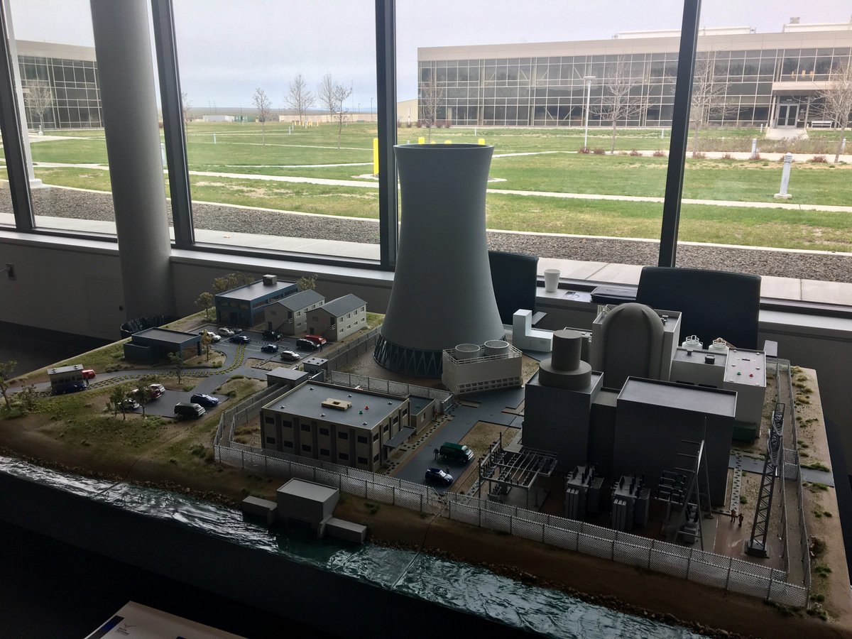 A model based on the Springfield Nuclear Power Plant at the #MillennialNuclearCaucus! Where's Homer?!