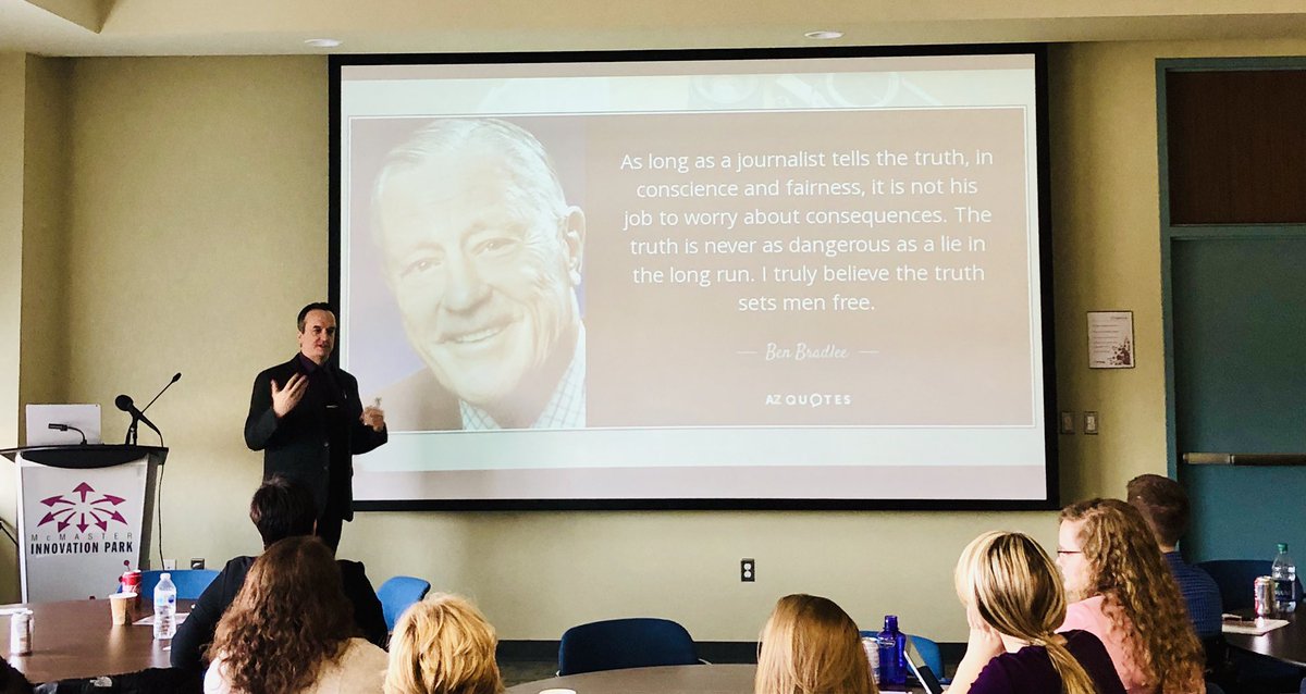 SteveGMedia's tweet photo. Great job @CPRSHamilton for having @StCatStandard investigative journalist @GrantRants as a guest speaker at #ElevatePR4. Insightful discussion on journalism and PR in the age of alternative facts. Grant is a fine example of why strong local journalism is so vital. Facts matter. https://t.co/mMDmQX7zFP