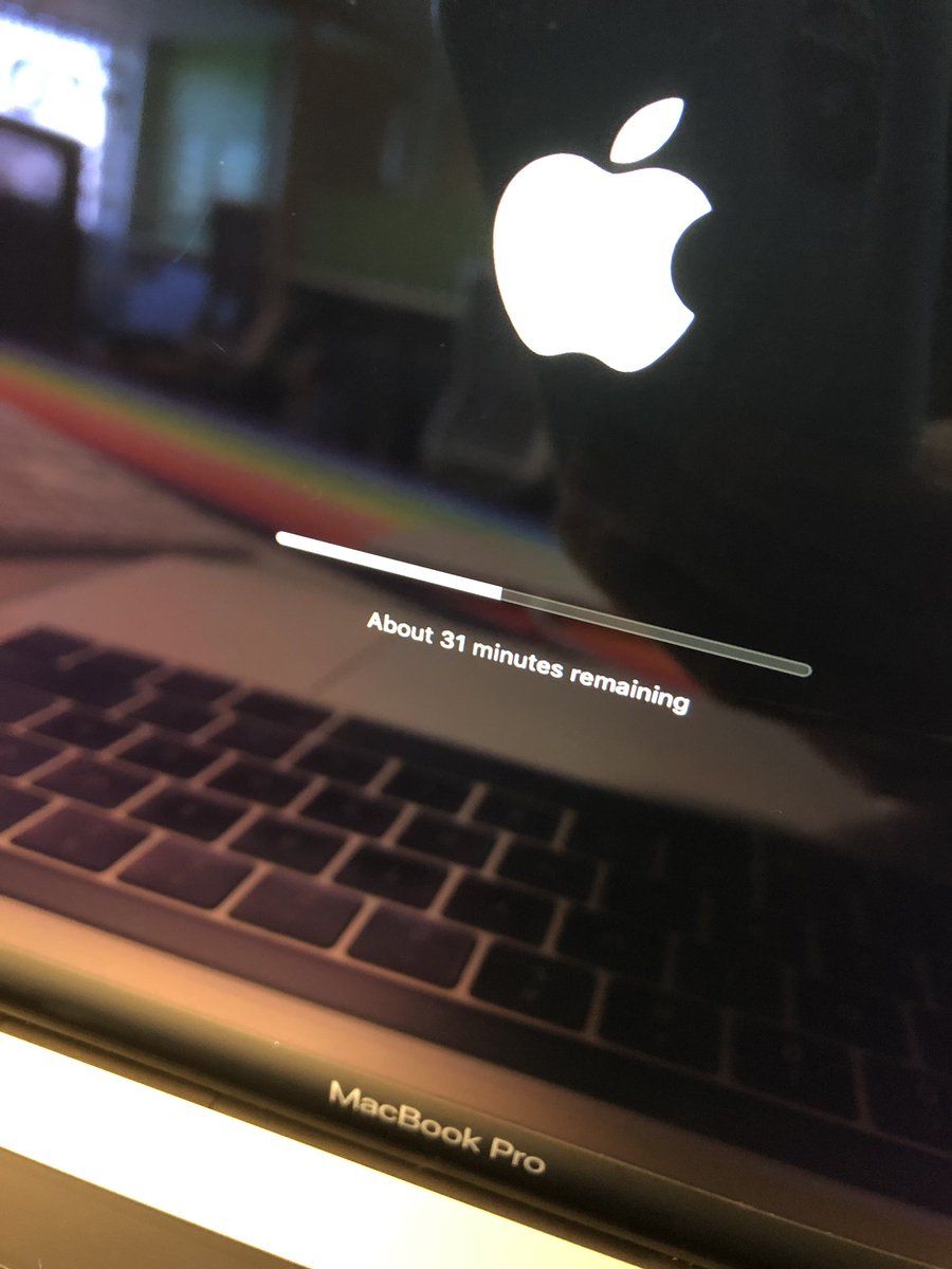 BrandyLRhodes's tweet photo. Why are updates still like this? I accidentally hit update to remove the notification and I temporarily bricked my computer. Bring on the rise of #liquidsoftware @jfrog Let’s do this! https://t.co/wcBKmtrhWH