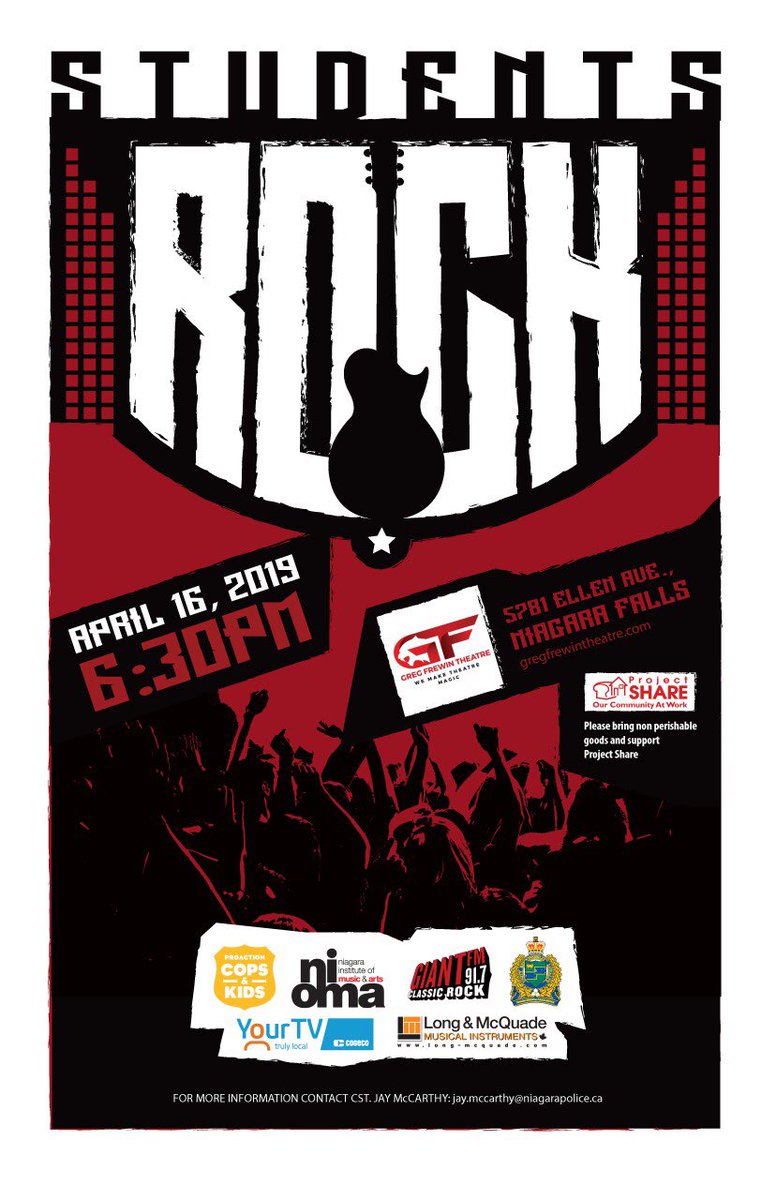 niomaschool's tweet image. Here we go! Practices for Students Rock start this weekend! Come join us on April 16th at the Greg Frewin Theatre for this amazing event! #proactioncopsandkids #projectshare #giantfm