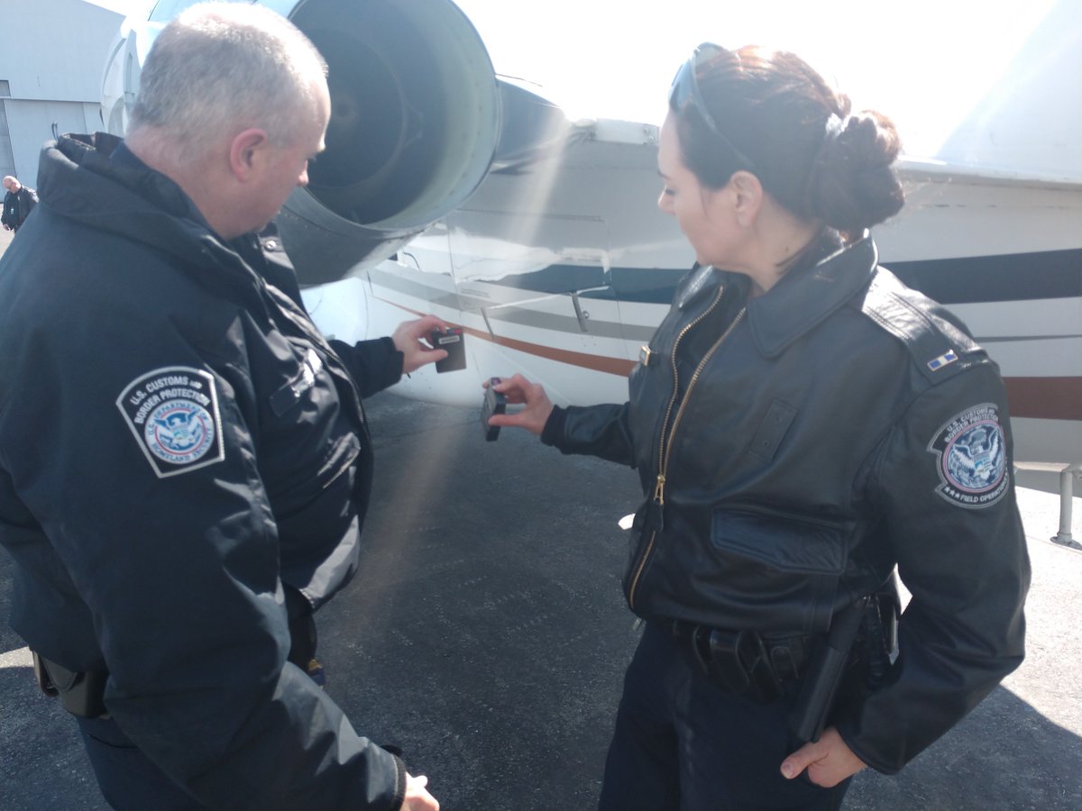 DHScwmd's tweet photo. This week we were in Portland &amp; Bangor, ME, supporting our @CBPNewEngland
partners with training to detect nuclear threat materials in cargo and in
aircraft entering the US.  Thank you @CBP for your work on the front lines
to keep the nation safe from emerging threats! https://t.co/nkdbk1gd8d