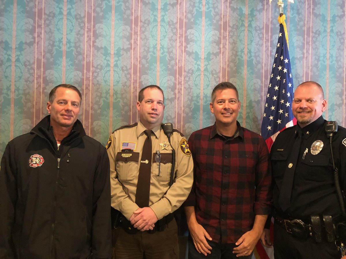 SeanDuffyWI's tweet photo. Our local law enforcement, like those at the St. Croix County Sheriff's Office and the Hudson WI Police Department, work tirelessly to keep us safe. Always remember to #ThankACopThursday and every day. https://t.co/BHcFgZMBOA