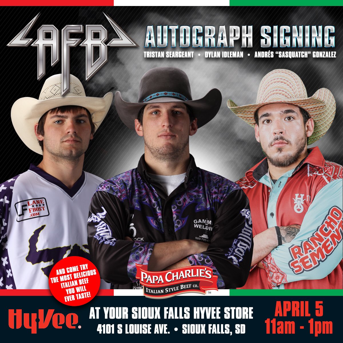 ShortyGorhamAFB's tweet photo. TOMORROW these guys will be signing autographs at Hy-Vee on Louise Ave in Sioux Falls, SD!
11am-1pm
@ShortyGorham @marquis_ben @WSMAuctions @lanefrostbrand @ProductionsDVS @ridepass #marquismetalworks #wsmauctioneers https://t.co/F8bzFT2kq8