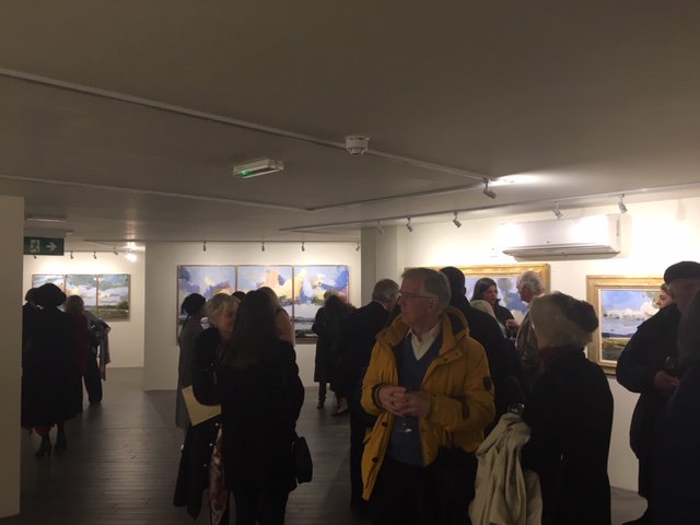 solartgallery's tweet photo. Thank you to everyone who turned up tonight for Martin Mooney's new show. It was a fantastic night. Big thank you to Sir Gerry Robinson for speaking so nicely about Martin's work and well done to Martin Mooney for producing such a fantastic collection. Show runs until 25th April https://t.co/F1QNA10bPu