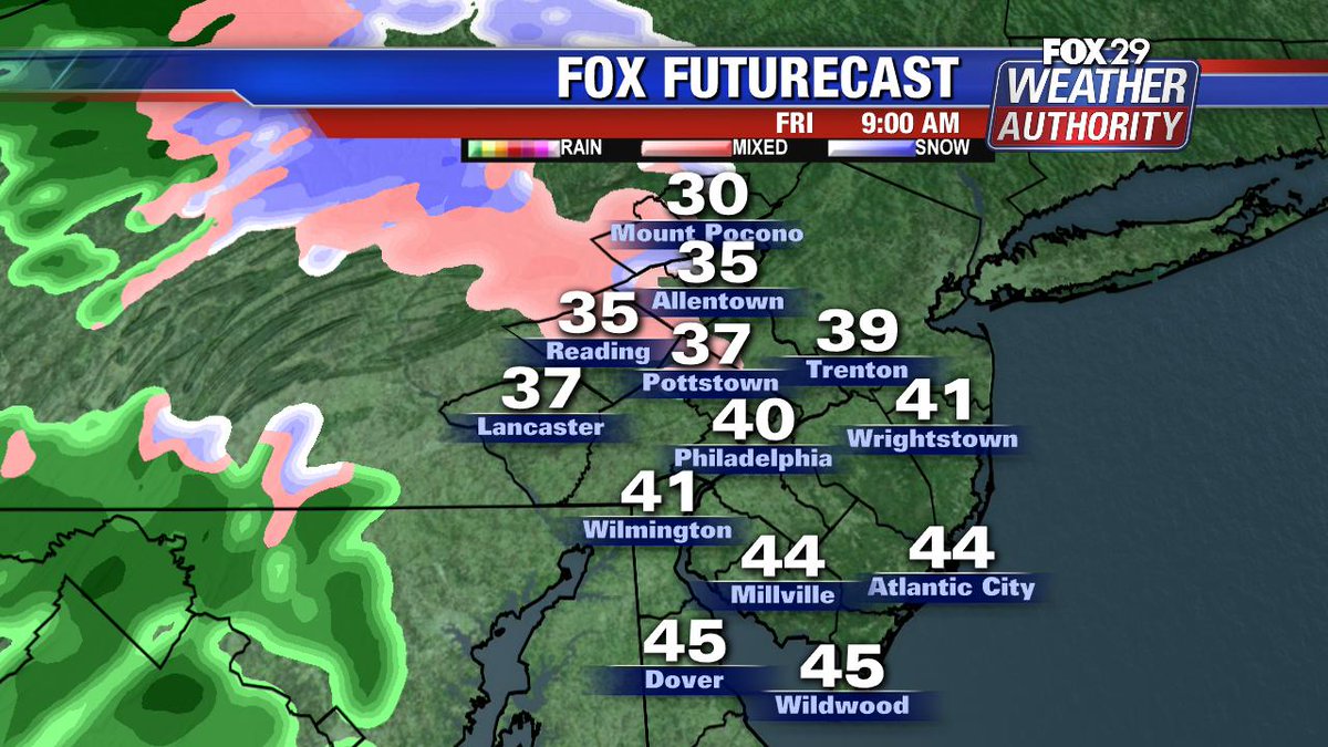 ScottFox29's tweet image. Possible light #ice #wintrymix early Friday AM #poconos #lehighvalley details minutes away @fox29philly news at 5 and 6 pm