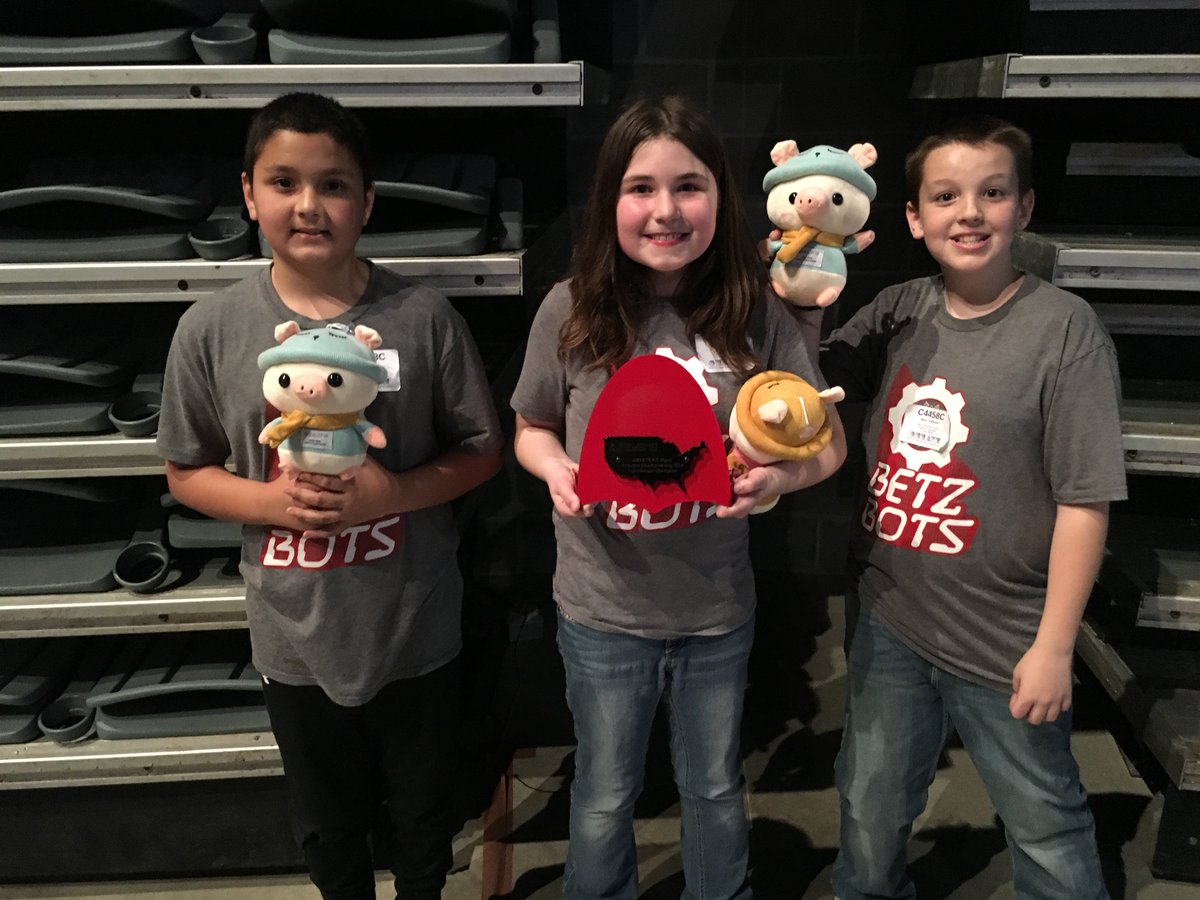 The Betz Bots "Collision" team of Noah, Kylie, &amp; Tristan won the US Open Robotics Championship!!! Betz Bots teams also placed 2nd &amp; 4th. Honor Award was given to Betz Bots Isabel, Ben, Teagan, and Elaina! Congratulations team!!! Eagles soaring reaching our goals!!! #bpsne #STEM