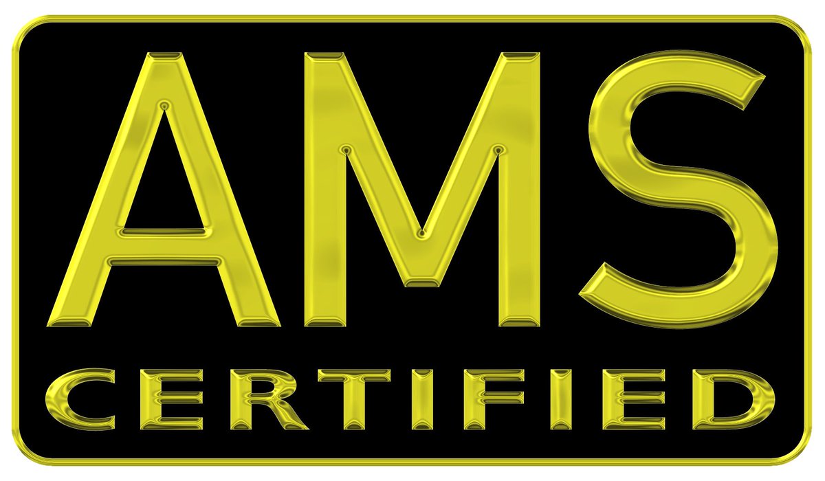 ChrisHoltzmanWx's tweet image. I am proud to announce that I have been awarded the Certified Broadcast Meteorologist Seal (#822) by the American Meteorological Society. The CBM Seal certified I have a degree in the science, passed a comprehensive meteorology exam and panel review of my on-air work. @ametsoc