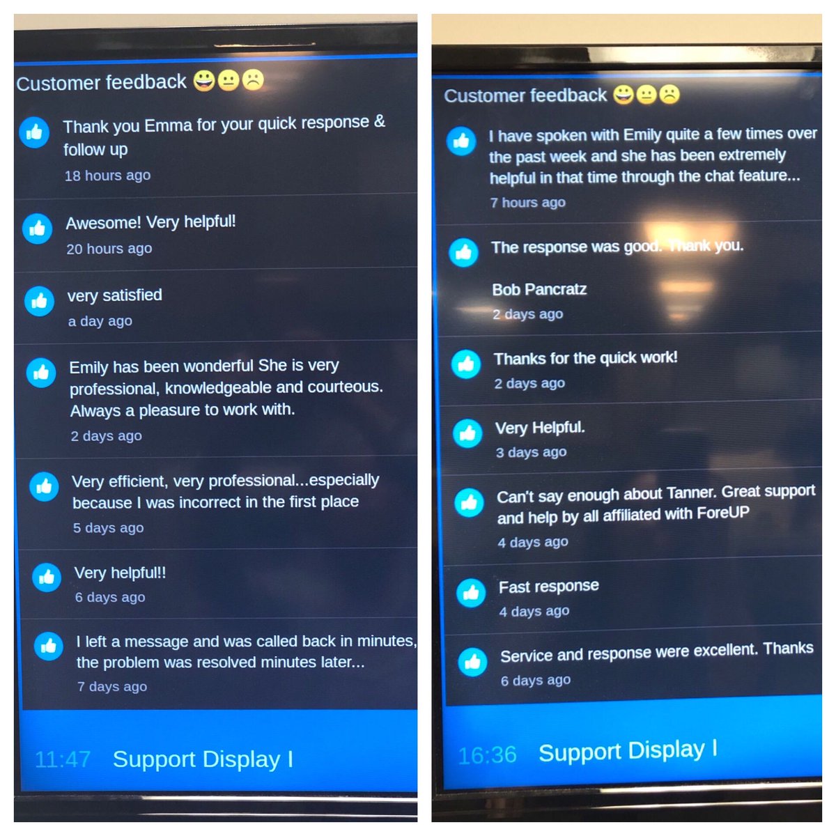 foreUP's tweet image. Shout out to our excellent Client Success Team! They have a 100% satisfaction rating in helping resolve issues over the past 30 days. It&apos;s easy for them because they care and love each of our foreUP courses! ⛳💯

#foreUPgolf #golfsolutions #foreUPclient