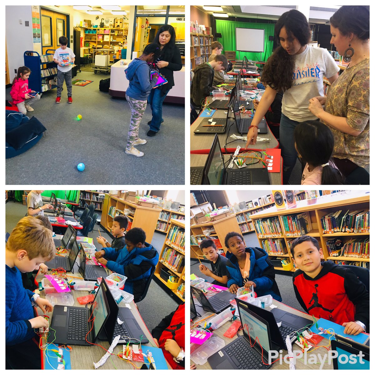 HESlibSTEMtech's tweet image. Spheros and Makey Makeys today in afterschool STEAM club @Herndon_ES!