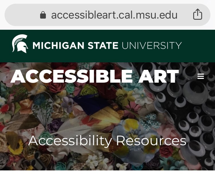 MSUDHLC's tweet photo. Looking for more accessibility resources for our Accessible Art Event? Check out our website! https://t.co/BJTzp1hqkG https://t.co/sFd7YowRlU