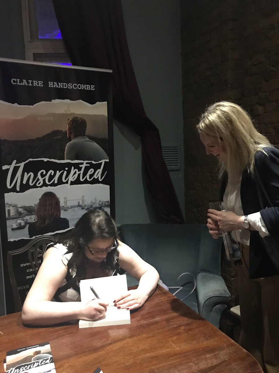 clarejtaylor's tweet photo. Getting my copy of #UnscriptedNovel signed by author @bookishclaire at her book launch today. It’s a touching, well-crafted, romantic beach read. Loved it! https://t.co/HsZuHrIK4t https://t.co/2ljIkesVf2