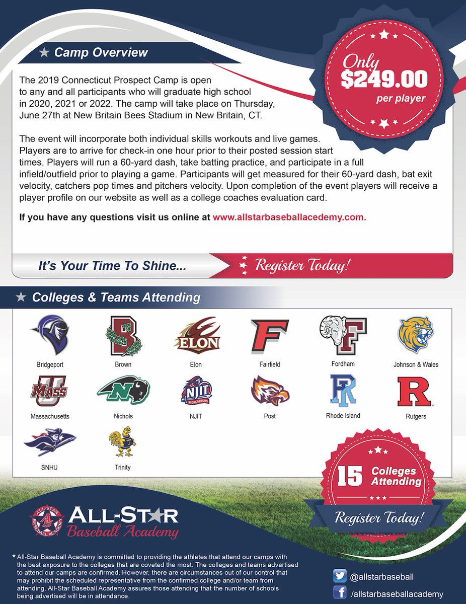 BVSportsAcademy's tweet photo. Make sure to be a part of this great opportunity and register today!
@AllStarBaseball 
@ramp3_Baseball 
@scoutedsports https://t.co/VANjg3LQIi