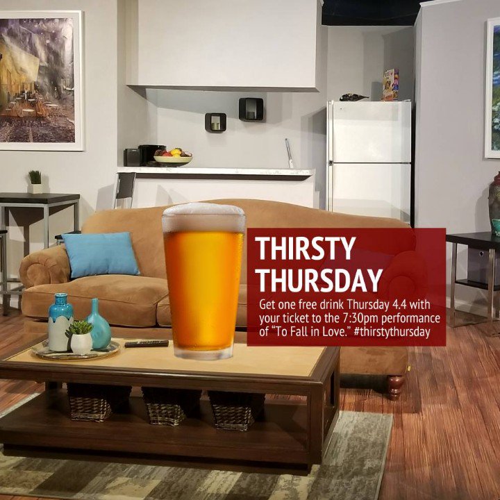 TheUCmke's tweet photo. 'To Fall In Love' continues tonight 4/4 and you get a free drink just for buying a ticket! #thirstythursday https://t.co/LEUYO6uuHa