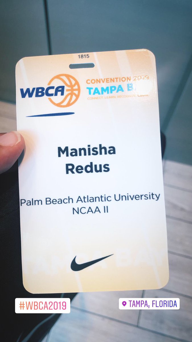coach_nish's tweet photo. Hello Tampa!!! Excited for another @wbca1981 convention &amp; @ncaawbb Final Four!! #wbca2019 #ncaaW #WFinalFour https://t.co/Q3LPQLT0ig