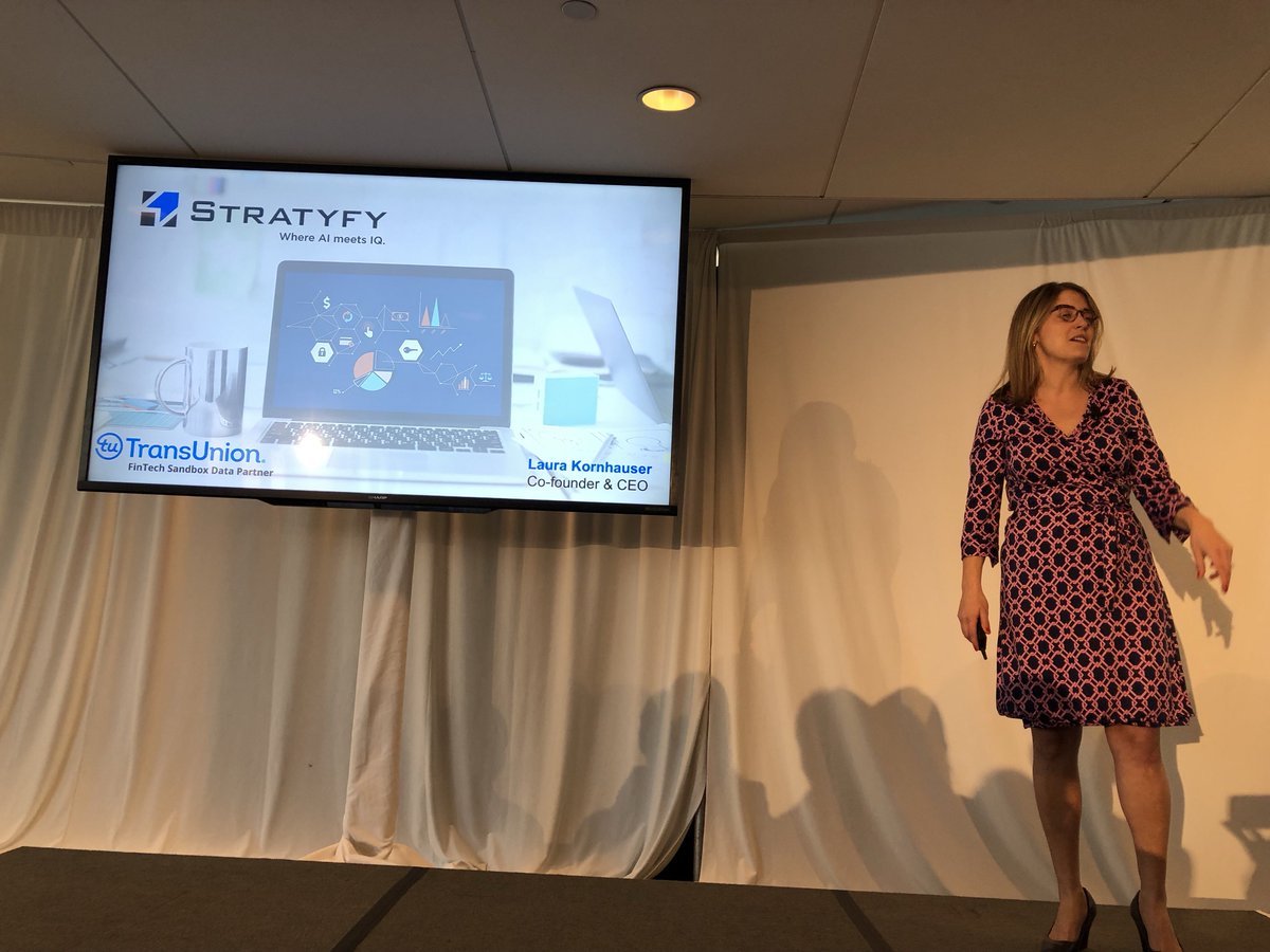 denizajohnson's tweet photo. #SandboxDemoDay first startup is @StratyfyInc , fully transparent and explainable #AI #ML product. @LDK616 @FinTechSandbox #bostonfintech #nyfintechweek #empirefintech https://t.co/3bxZr5GxTJ