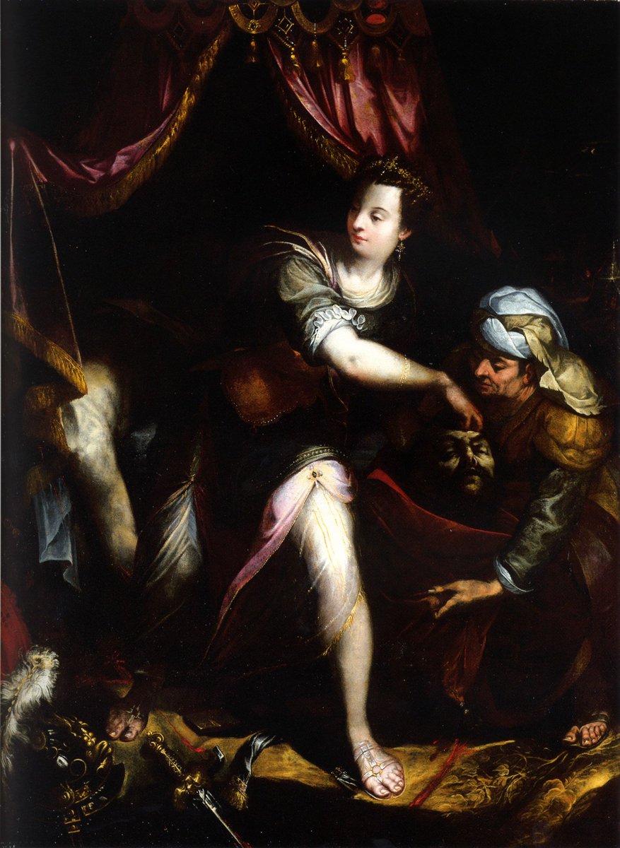 #GiudittaConLaTestaDiOloferne #JudithAvecLaTêtedHolopherne #JudithWithHolofernesHead #Judith (autour de 1600) #LaviniaFontana #OlioSuTela #ArteReligiosa #Mannerism