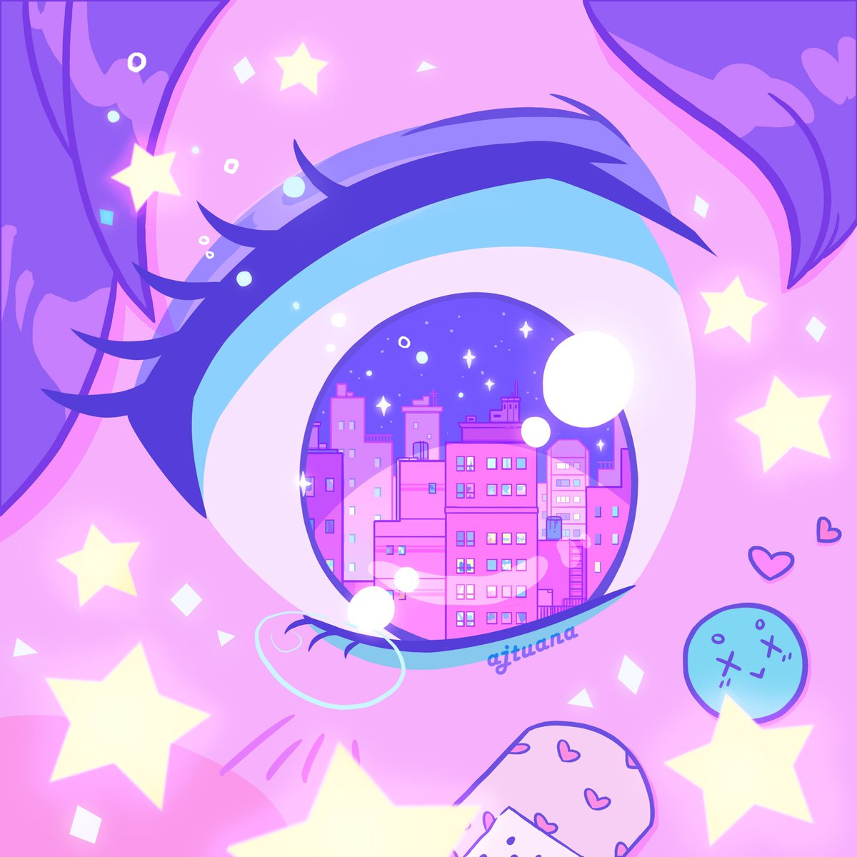 AJ ๑•ᴗ•๑ ♡ on Twitter: "✨Stars✨ Another Sailor Moon inspired art  #aestheticanime #aesthetic #artwork #vaporwave #kawaii… "