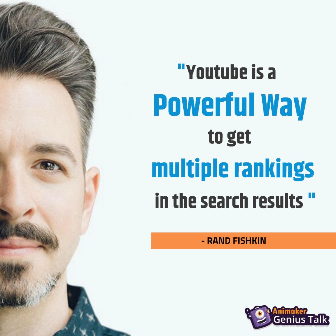 animakerhq's tweet photo. Wondering how to rank videos on both YouTube and Google?
Check out this episode on #AnimakerGeniusTalk where the wizard of #Moz, @Randfish himself gives tips and much more about ranking on search results - https://t.co/sy67NYZcCi #SEO https://t.co/MK8jhtDo4D